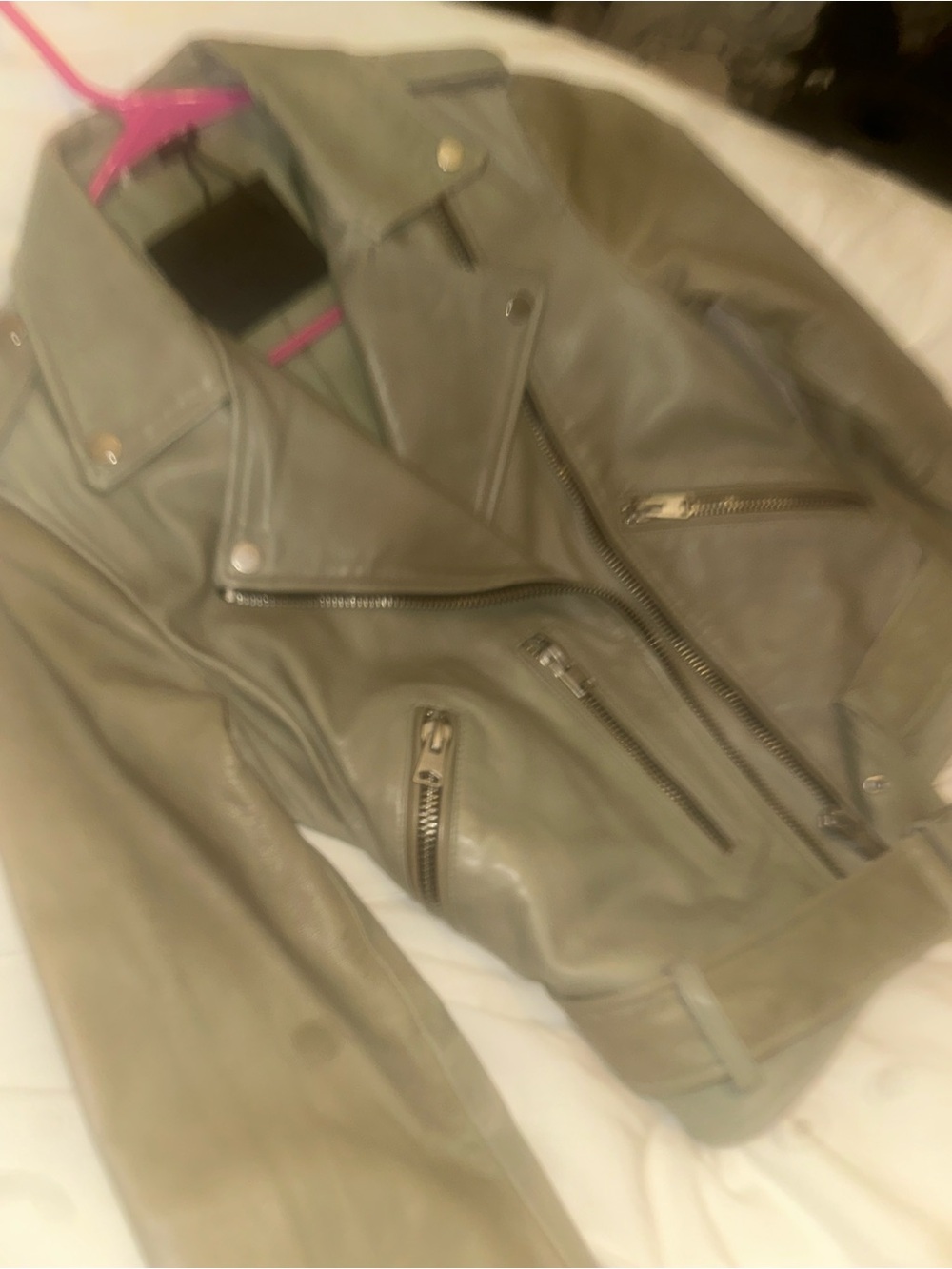 Allsaints Balfern Leather Biker Jacket - Picture 8 of 8
